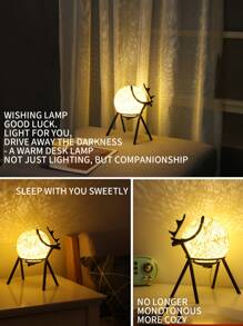 1 pieza Luz de la decoración ciervo & con diseño de bola - Blanco - Ver 5