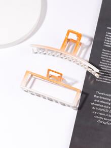 2 piezas Garra de pelo de ombré rectángulo - Multicolor - Ver 1