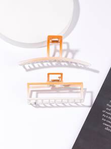 2 piezas Garra de pelo de ombré rectángulo - Multicolor - Ver 2