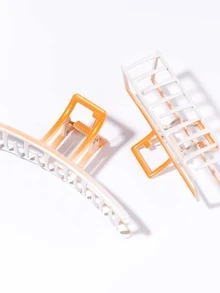 2 piezas Garra de pelo de ombré rectángulo - Multicolor - Ver 3