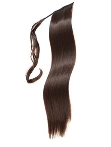 Long Straight Ponytail Synthetic Hair Extension - Brown - View 1
