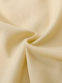 Niñas Vestido de cuadros ribete con fruncido de espalda con abertura de ojo - Albaricoque - Ver 6