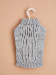 Christmas Solid Color Pet Sweater - Grey - View 2