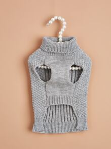 Christmas Solid Color Pet Sweater - Grey - View 3