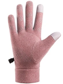 Sports Water Resistant Gloves - Pink - View 2