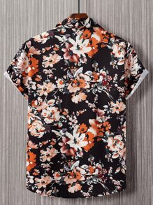 Manfinity RSRT Áo sơ mi Nam Nút phía trước Hoa Tất cả trên in Boho - Nhiều màu - Xem 2