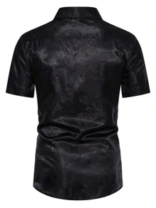 Manfinity AFTRDRK 男士佩斯利提花襯衫