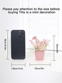 1pc Artificial Potted Plant, Small Faux Flower With Pot, For Home Decor - Multicolor - View 4