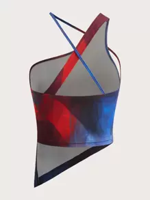 SHEIN ICON Áo nữ Hội Chữ thập Bất đối xứng Lá thư Gợi cảm - Nhiều màu - Xem 2