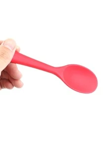 1 pieza Cuchara de color al azar de silicona - Multicolor - Ver 4