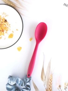 1 pieza Cuchara de color al azar de silicona - Multicolor - Ver 6