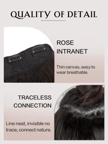 Extensión del pelo con clip largo rizado sintético - Negro - Ver 4