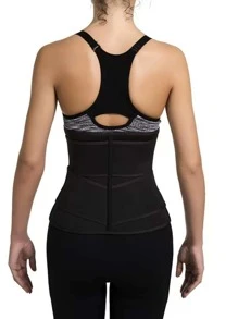 1pc Synthetic Rubber Sports Waist Belt Shapewear Waist Trainer Corset - Black - View 3