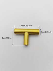 Tủ quần áo có ngăn kéo bằng hợp kim nhôm hình chữ T một lỗ - Vàng - Xem 4