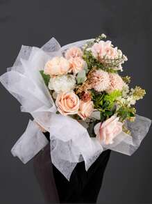 30pcs White Paper Lining Fresh Flowers Wrapping Paper For Bouquet - White - View 3