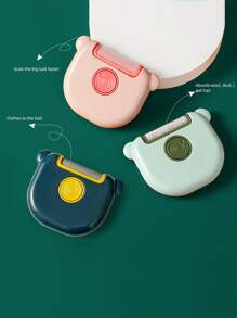 1入組棉絨滾筒可愛熊設計隨機顏色便攜式靜電旋轉脫毛刷 - 彩色 - 查看 5