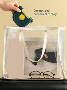 1入組棉絨滾筒可愛熊設計隨機顏色便攜式靜電旋轉脫毛刷 - 彩色 - 查看 8