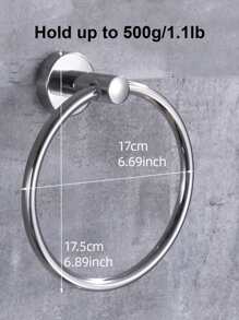 1 cái vòng khăn bằng thép không gỉ - Bạc - Xem 2