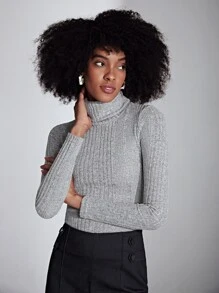 SHEIN Essnce Áo thun nữ - Màu Xám nhạt - Xem 1