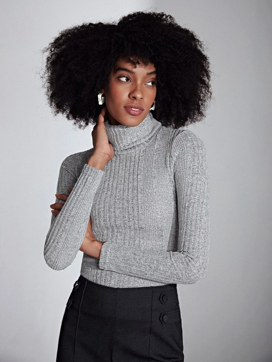 SHEIN Essnce Áo thun nữ - Màu Xám nhạt - Xem 1