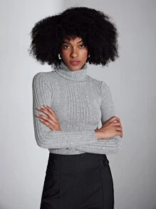 SHEIN Essnce Áo thun nữ - Màu Xám nhạt - Xem 4