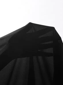 SHEIN BASICS 1pc Solid High Waist Cycling Shorts - Black - View 8