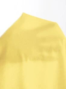 SHEIN BASICS Plunge Neck Slim Fit Tank Bodysuit - Yellow - View 6