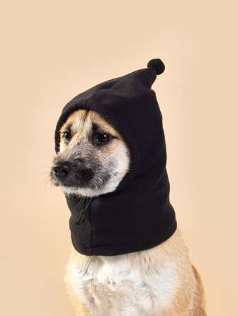 1 Pieza Gorro De Mascota De Forro Polar De Color Sólido, Cálido, Adecuado Para Gatos Y Perros En Primavera Y Otoño