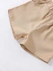 Toddler Boys Striped Tee & Shorts & Tropical Print Bib - Multicolor - View 6