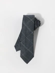 男士格紋圖案系帶 - 彩色 - 查看 1