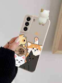 Ốp điện thoại hình mèo 3D hoạt hình, tương thích với iPhone 15, 14, 13, 12, 11, , , . Phiên bản quốc tế, không phải phiên bản nội địa. - Nhiều màu - Xem 2