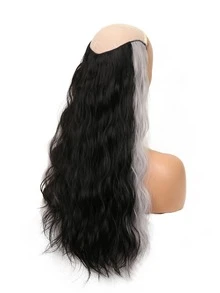 Extensión del pelo con clip medio rizado sintético - Dos Tonos - Ver 3