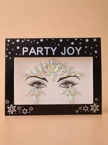 Party Joy 2入組3D身體貼紙頭髮貼紙眼睛角落貼紙臉部貼紙臨時紋身貼貼紙 - 彩色 - 查看 7