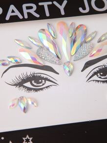 Party Joy 2入組3D身體貼紙頭髮貼紙眼睛角落貼紙臉部貼紙臨時紋身貼貼紙 - 彩色 - 查看 6