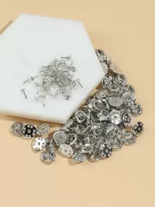50pcs Brooch Clasp DIY Jewelry Accessory - Ancient Silver - View 1