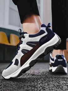Men Color Block Lace-up Front Chunky Sneakers - Multicolor - View 2