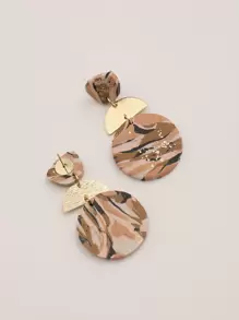Pendientes largos redondos semicircular &