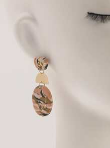 Pendientes largos redondos semicircular &