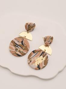 Pendientes largos redondos semicircular &