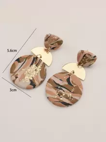 Pendientes largos redondos semicircular &