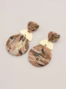 Pendientes largos redondos semicircular &