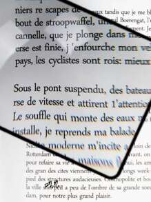 1入組透明放大鏡，極簡主義透明放大鏡，用於預訂閱讀 - 彩色 - 查看 1