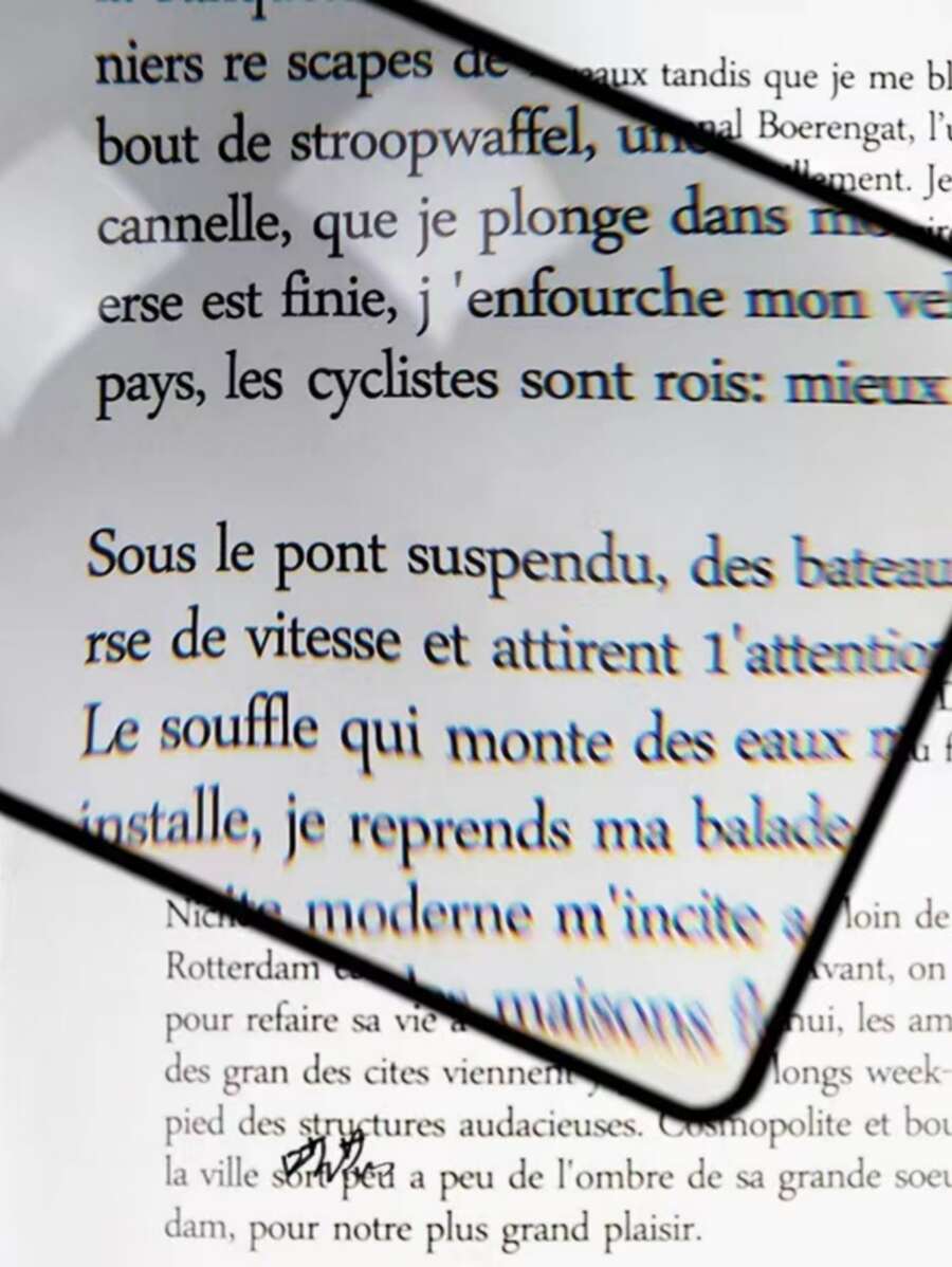 1入組透明放大鏡，極簡主義透明放大鏡，用於預訂閱讀 - 彩色 - 查看 1