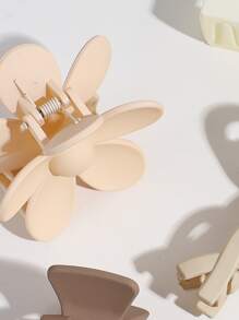 5入組方形和花卉設計髮夾,休閒使用 - 彩色 - 查看 3