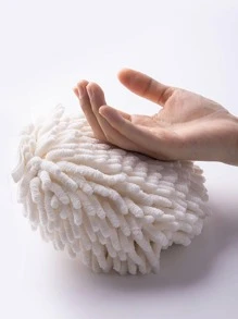 1pc Kitchen Hanging Quick-Drying Cleaning Handball, Hangable Bathroom Absorbent Soft Accessories, Home Towels Hand Towel - White - View 3