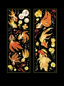 2 peças Adesivo padrão aleatório - Multicolorido - Visão 6