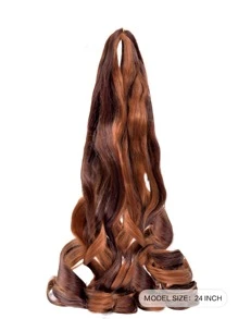 75 gam/gói Dài 24 Inch Tóc Tổng Hợp Phần Mở Rộng, Pháp Xoăn Bện Tóc Dệt, Lỏng Lượn Sóng Tóc Bồng Bềnh - Nhiều màu - Xem 2