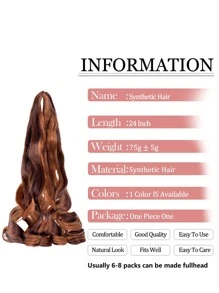 75 gam/gói Dài 24 Inch Tóc Tổng Hợp Phần Mở Rộng, Pháp Xoăn Bện Tóc Dệt, Lỏng Lượn Sóng Tóc Bồng Bềnh - Nhiều màu - Xem 5