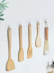 10/20入組透明梅花掛鉤，適用於浴室、廚房和客廳等多種用途 - 無色 - 查看 4