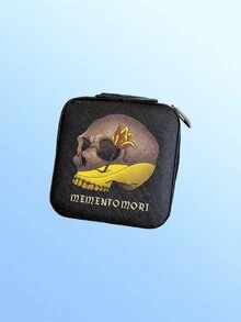 Vincenttrinidadart Letter & Skeleton Print Jewelry Box - Multicolor - View 1